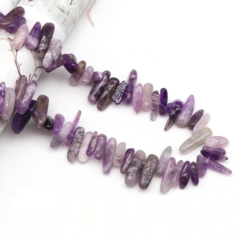 1 chaîne de perles en pierre naturelle de forme classique et décontractée (taille des perles : 15-23 mm x 5-8 mm) 