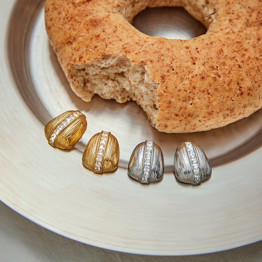 Retro Stainless Steel  Gold Color Stud Earrings Picture2