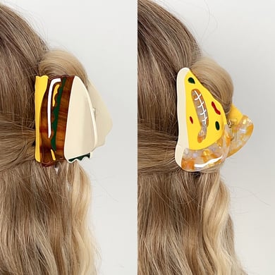 1 Piece Cute  Fun Hamburger Geometric Acetate Women's Hair Claws h5 Picture2