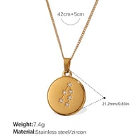 XL444WEG12 Capricorn gold necklace Picture12