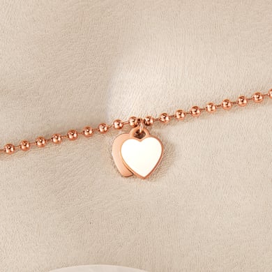 Bracelet de perles en acier inoxydable pour femme, série Simple, motif cœur simple, 1 pièce h5 Image6