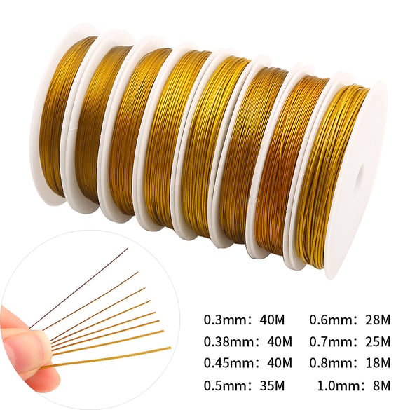 1 rouleau de fil d&#39;acier pour perles de 0,3 à 1 mm 2