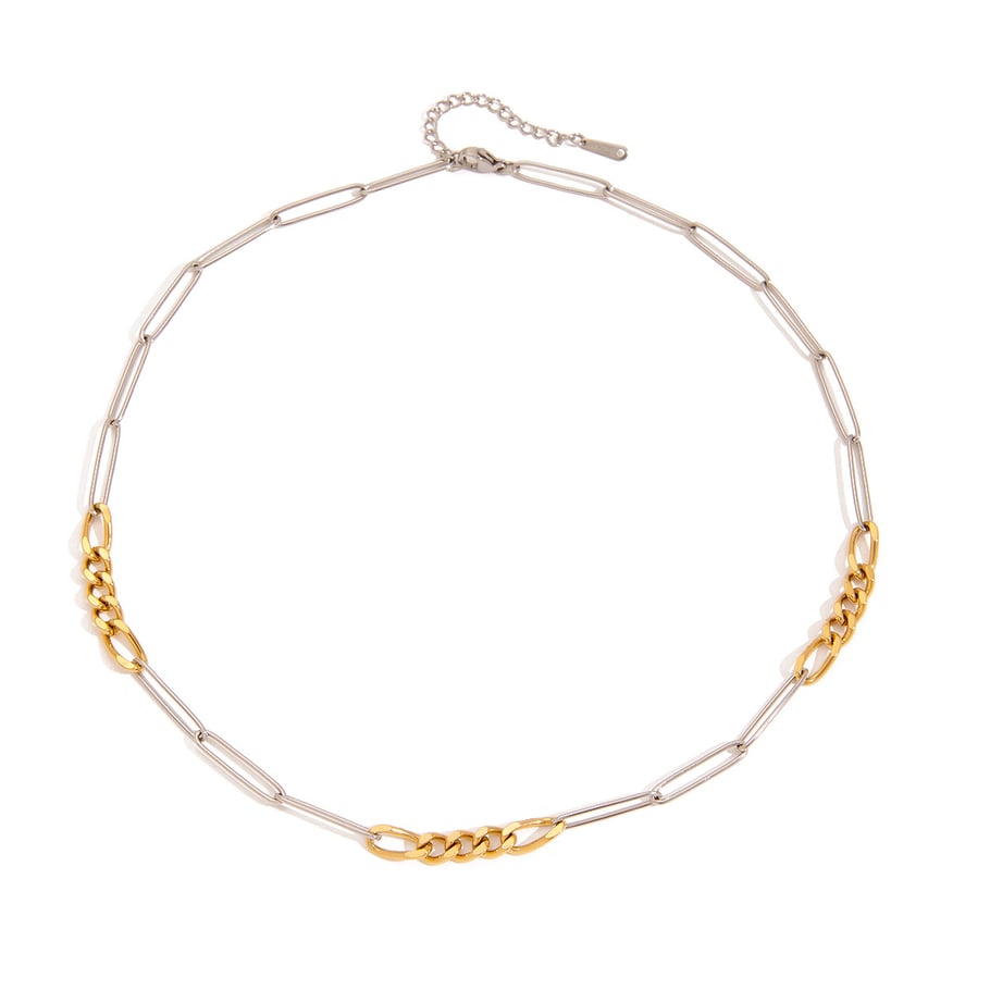 Simple Chain Stainless Steel Mixed Color Chain Necklaces