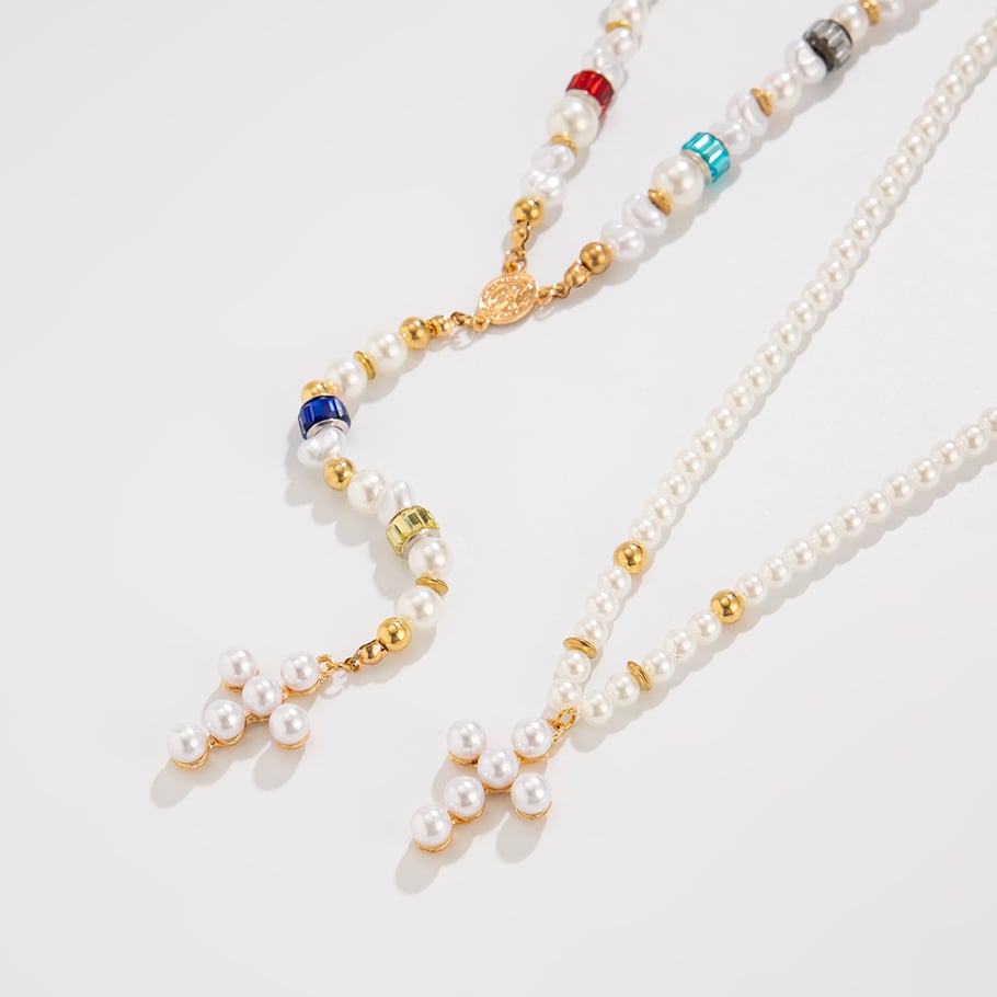 Retro Cross Alloy Layered Necklaces Picture6