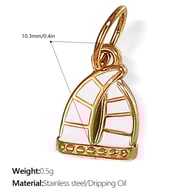 PJ525WEG White Oil Drop Gold Pendant Picture5