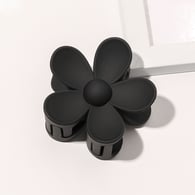 Forcina per capelli con fiore grande satinato - Nero Immagine32