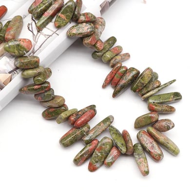 1 String Classic Crystal Casual Shape Natural Stone Jewelry Beads(Bead Size:15-23mm*5-8mm) h5 