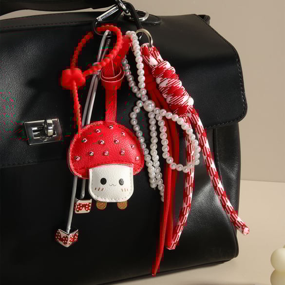 Accessoires mignons et élégants en forme de champignon pour sac à main pour femme