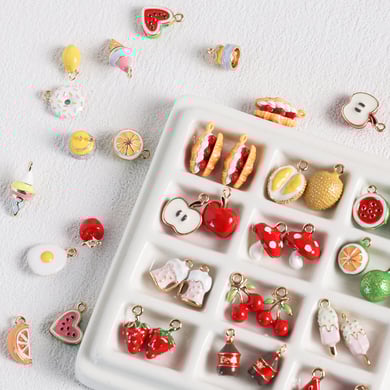 1 pièce de perle de bijoux en alliage de fruits mignons à faire soi-même h5 Image2