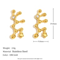 Pendientes de diamantes del zodiaco - Sagitario Imagen11