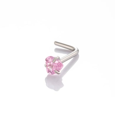 1 Stück Simple Series Simple Heart Edelstahl Kein Beschichtungsmaterial Zirkon Damen Nasenstecker h5 