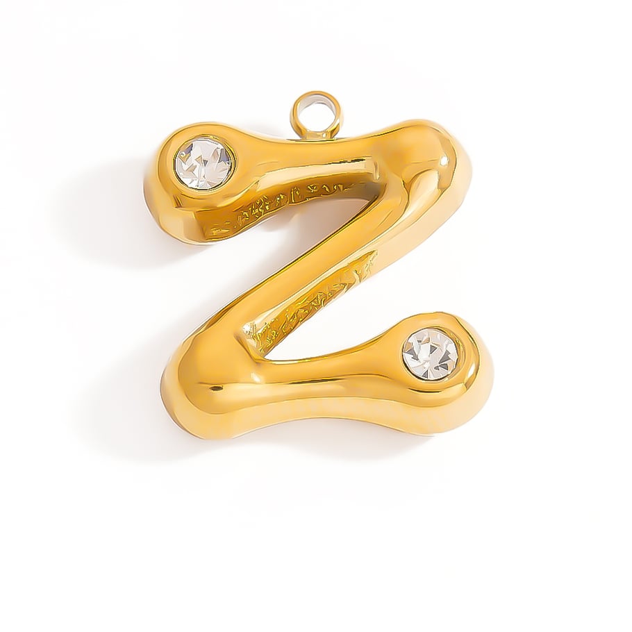 Luxurious Series Daily Letter Stainless Steel Gold Color Women's Pendants