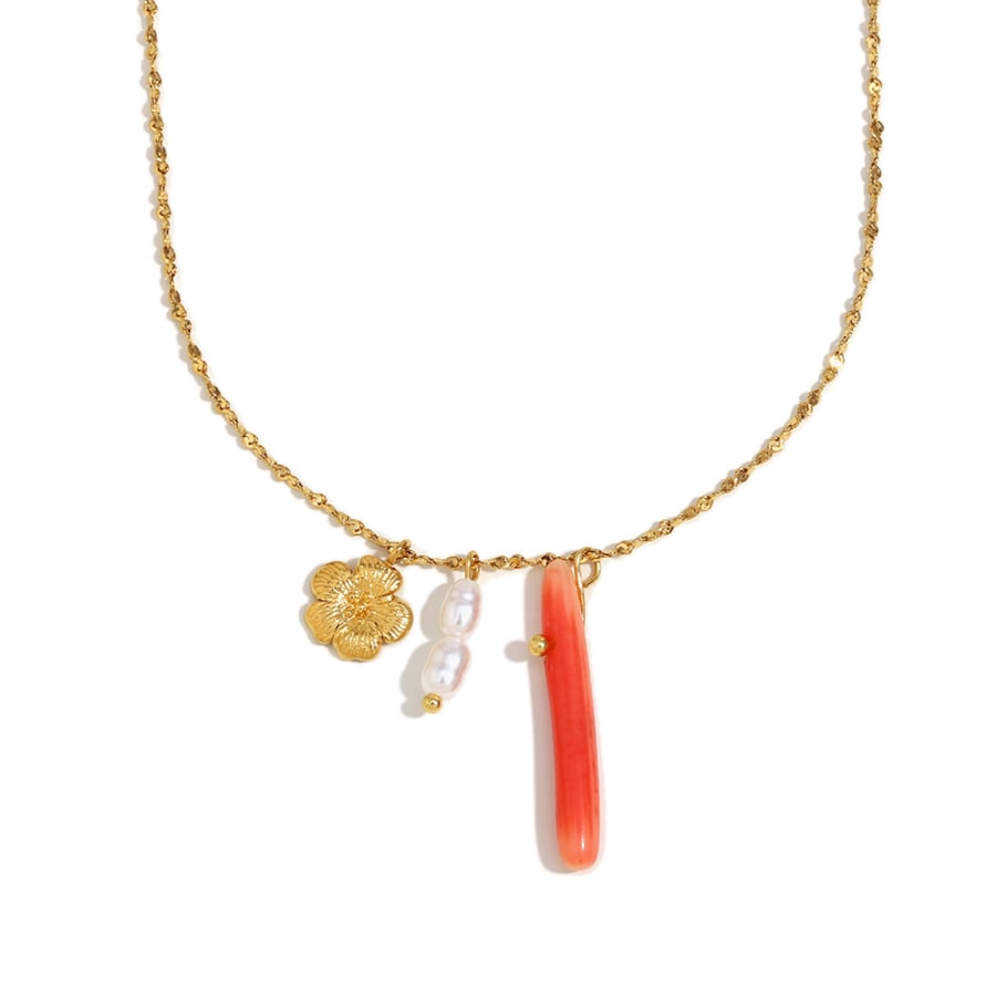 1 Piece Simple Series Daily Flower Stainless Steel Women's Pendant Necklaces Picture4