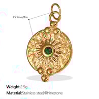 PJ516GNG Green Diamond Gold Pendant Picture14