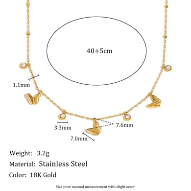 Mode OL Tier Edelstahl Damen Anhänger Halsketten h5 Bild4