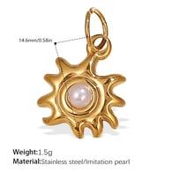 PJ540WEG White Pearl Gold Pendant Picture8