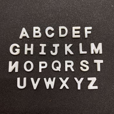 1 Stück Buchstabenmuscheln Schmuckperlen h5 Bild2