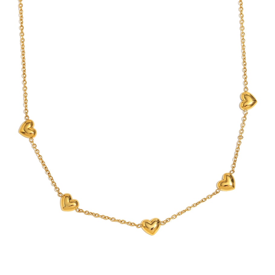 Simple Series Tägliche einfarbige Edelstahl-Kettenhalsketten für Damen 