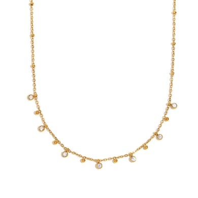 Elegante einfarbige Edelstahl-Kettenhalsketten für Damen h5 