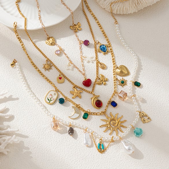 Romantic Starfish Ocean - themed Stainless Steel Women's Necklaces