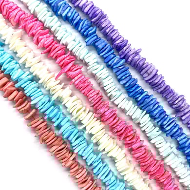 1 Bunch Colorful Rectangular Sea Shells Jewelry Beads h5 Picture3