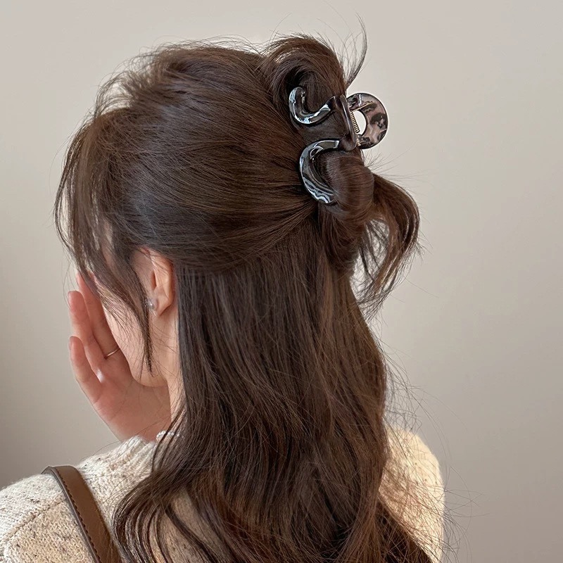 Pinces à cheveux en résine à imprimé léopard pour femme, série simple et décontractée Image2