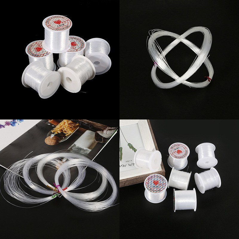 1 rollo de hilo para abalorios no elástico para manualidades Imagen2
