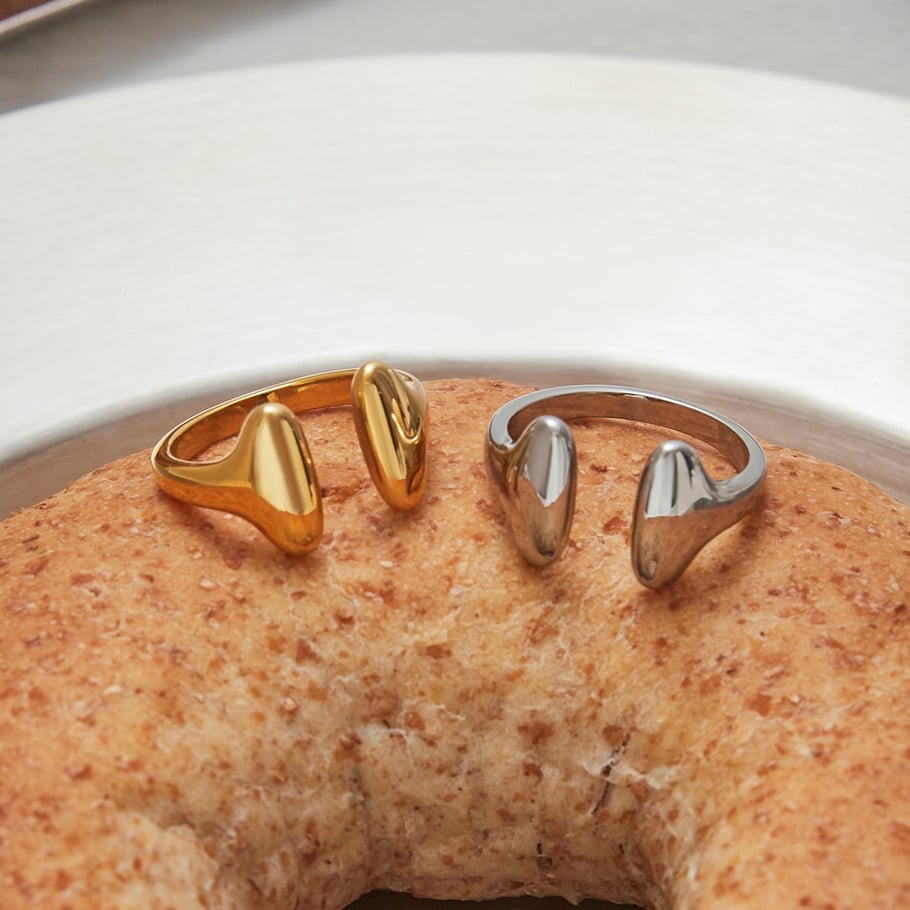 Stainless Steel Gold Color Minimalist Rings h5Picture4