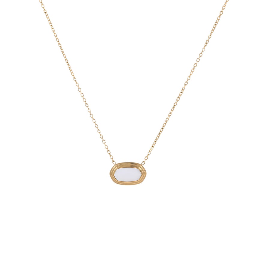 1 Paar Damen-Halsketten mit Anhänger aus Edelstahl der Simple Series für den täglichen Gebrauch mit geometrischem Muster Bild5
