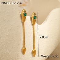 Boucles d&#39;oreilles vertes NMSE-B512-4 Image8