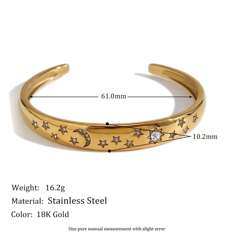 Anillos ajustables de acero inoxidable para mujer con diseño de estrella elegante y serie simple Imagen2