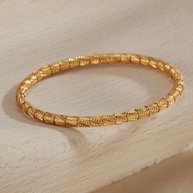 Schlichte Armreifen aus goldfarbenem Edelstahl h5 Bild6