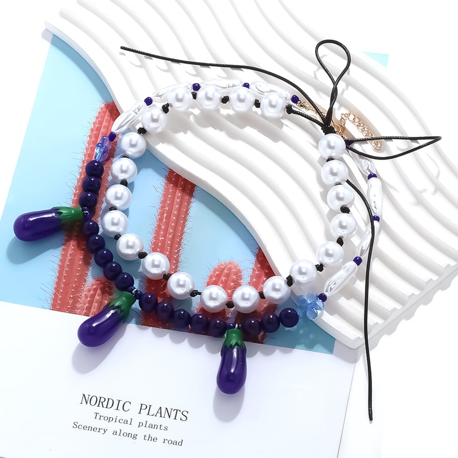 Eggplant Resin Layered Necklaces h5Picture4