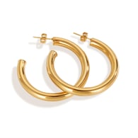 GE976-Stahl Ohrringe Gold 