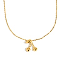 Collana piccola ciliegia - Oro Immagine2