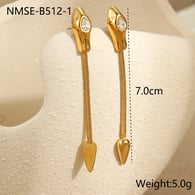 Boucles d&#39;oreilles blanches NMSE-B512-1 Image5