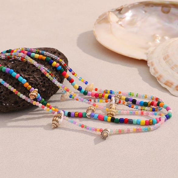 Colliers en acrylique pour femmes, série Jelly Colored Beach Vacation 2