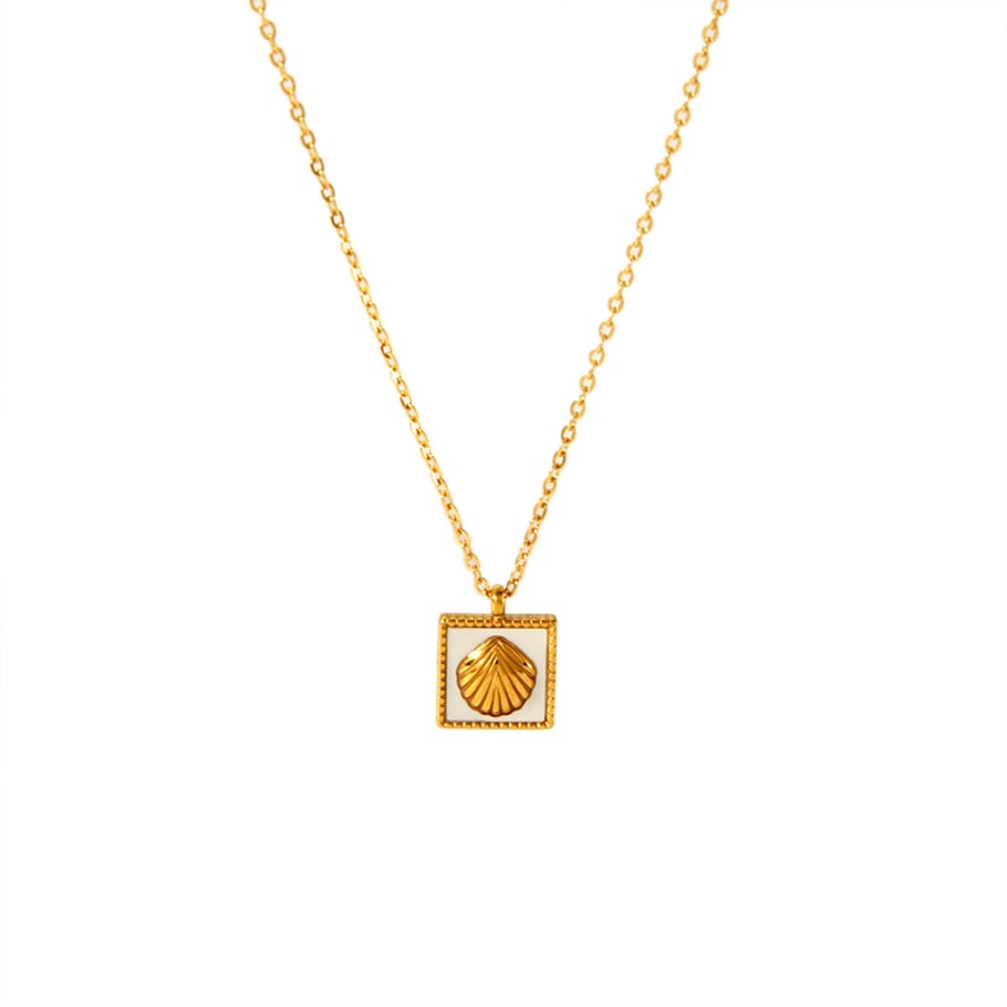 1 Paar Simple Series Tägliche geometrische Edelstahl Gold Farbe Zirkon Unisex Anhänger Halsketten Bild4