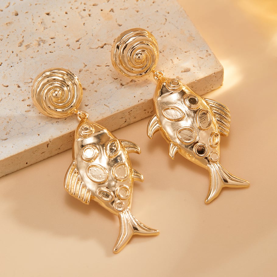 Ins Style Fish Alloy Drop Earrings Picture4