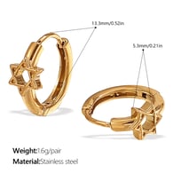 Pendientes pequeños de oro EH1060G Imagen5