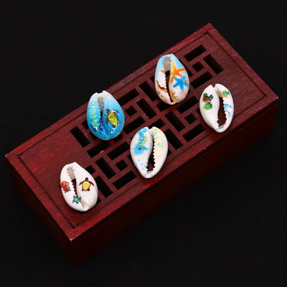1 Piece Marine Organism Oil-spot Glazing Conch Women's Pendants 2