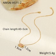 NMSN-H511-2 Gold Rosenquarz Halskette Bild2
