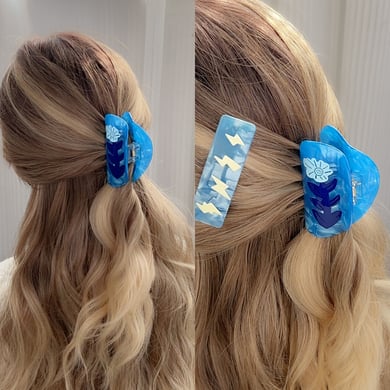 Pinces à cheveux en PVC pour femmes, série simple et mignonne, dessin animé h5 Image2