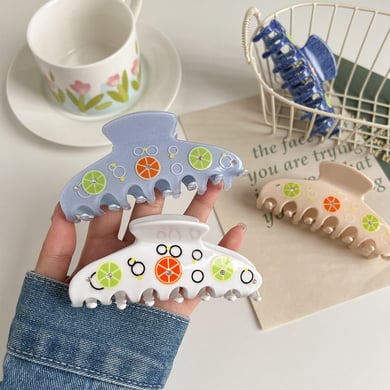 1 par de pinzas para el cabello de acetato de plantas dulces de la serie romántica para mujer h5 Imagen3