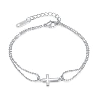 【1275】 Bracelet en acier couleur acier 