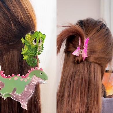 1 Piece Cute Little Dinosaur Acrylic Women's Hair Claws h5 Picture2