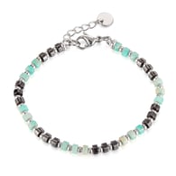 GS1699TH-Natural Stone Bracelet Amazonite + Hematite Picture2