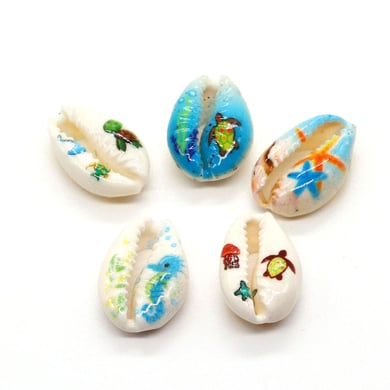 1 Piece Marine Organism Oil-spot Glazing Conch Women's Pendants h5 Picture5