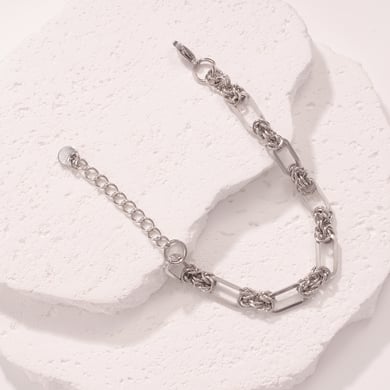 Braccialetti con ciondoli minimalisti da donna in acciaio inossidabile color oro h5 Immagine4