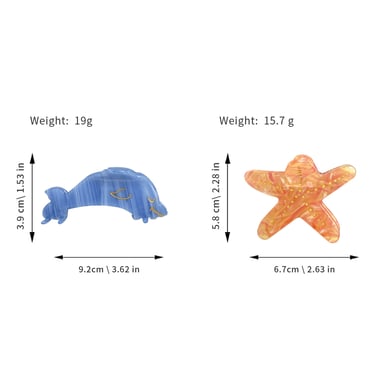 Cute Fresh Dolphin Starfish Women's Hair Clips h5 Picture5